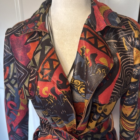 PALILA Women’s Wrap Dress/Jacket w/ belt; Large; Front working Pockets; NWOT. - Picture 2 of 11